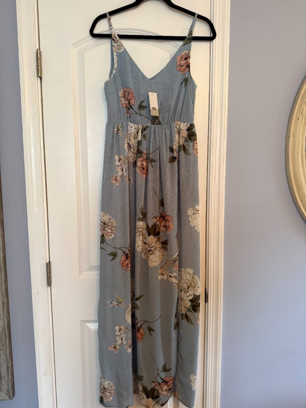 NWT BP. Blue Floral Maxi Dress XXS Nordstrom